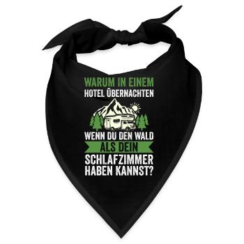 Camper Wohnwagen Wohnmobil Campen Camping - Bandana - Schwarz - Vorne
