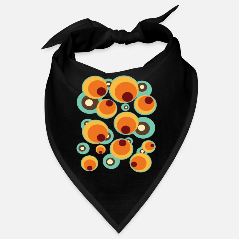 Vintage Mid Century Dot Circle Pattern Bandana