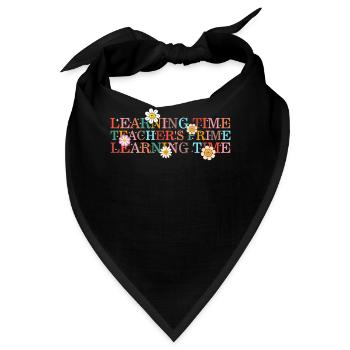 Lehrer-Shirt, Lernzeit Teacher's Prime - Bandana - Schwarz - Vorne