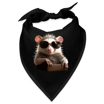 Opossum Beutelratte Didelphis Süße Opossums Possum - Bandana - Schwarz - Vorne