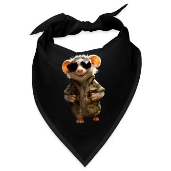 Opossum Beutelratte Didelphis Süße Opossums Possum - Bandana - Schwarz - Vorne