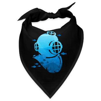 Underwater Exploration Oldschool Diving Helmet - Bandana - Schwarz - Vorne