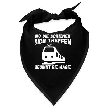 Modelleisenbahn Modellzug Zug Eisenbahner Eisenbah - Bandana - Schwarz - Vorne