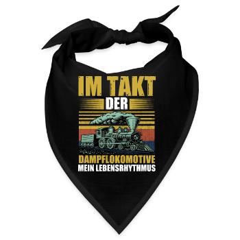 Modelleisenbahn Modellzug Zug Eisenbahner Eisenbah - Bandana - Schwarz - Vorne