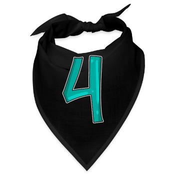 4 - Bandana - Schwarz - Vorne