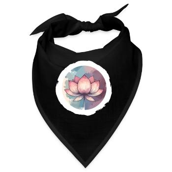 Lotusblüte gezeichnet - Bandana - Schwarz - Vorne