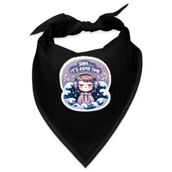 Asmr Whispering Asmr Enthusiast Mindfulness - Bandana - Schwarz - Vorne