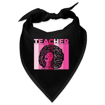 Schwarzer intelligenter Lehrer Afro Liebe Melanin Schwarz Histor - Bandana - Schwarz - Vorne