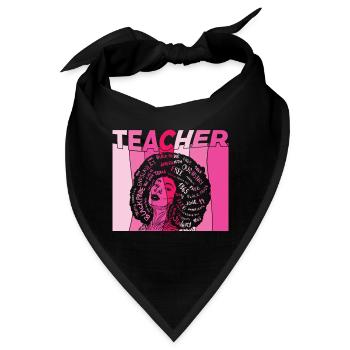 Schwarzer intelligenter Lehrer Afro Liebe Melanin Schwarz Histor - Bandana - Schwarz - Vorne