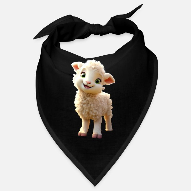 Schaf Lamm Mäh Schäfchen Schäfer Süße Schafe Schaf - Bandana - Schwarz