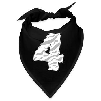 4 - Vier - Bandana - Schwarz - Vorne