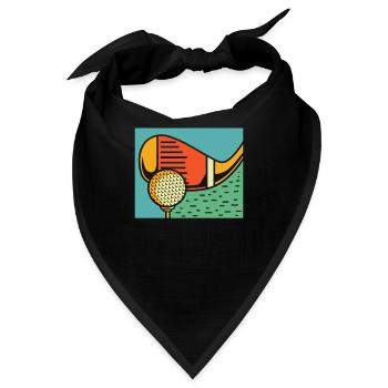 Golf Golfer Golfen - Bandana - Schwarz - Vorne