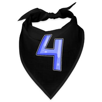 4 - Vier - Bandana - Schwarz - Vorne
