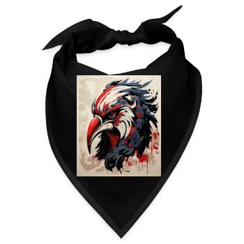 Japanische Kunst Japanischer Holzschnitt Kunstdruck Kabuki - Bandana - Schwarz - Vorne