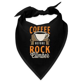 Rock Climber Coffee Mountain Sport Coffee Lover - Bandana - Schwarz - Vorne