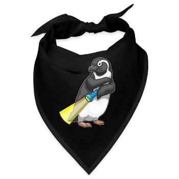 Pinguin Taschenlampe - Bandana - Schwarz - Vorne