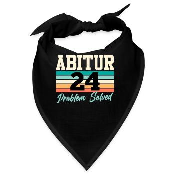 Abitur 2024 Problem Solved Abiturienten Lustiges - Bandana - Schwarz - Vorne