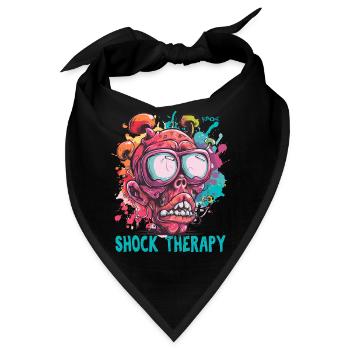 Shock Therapy Verrückter Typ Schädel - Bandana - Schwarz - Vorne