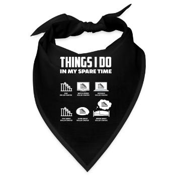 Achterbahnfan Freizeitpark - Bandana - Schwarz - Vorne
