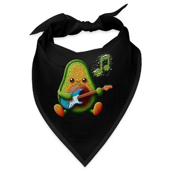 GESCHMACK UND MUSIK, AVOCADO SPIELT E-GITARRE - Bandana - Schwarz - Vorne