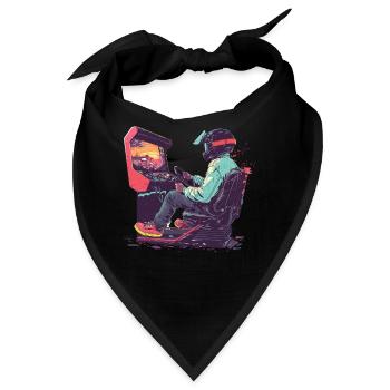 „zeit Für Sim Racing“ Sim Racer - Bandana - Schwarz - Vorne