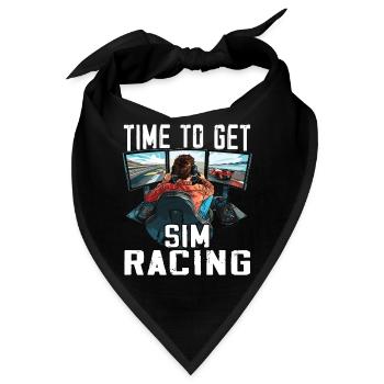 „zeit Für Sim Racing“ Sim Racer - Bandana - Schwarz - Vorne