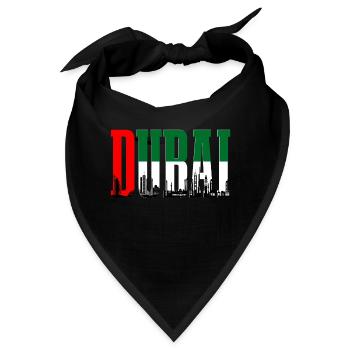 Dubai Skyline UAE Souvenir - Bandana - Schwarz - Vorne