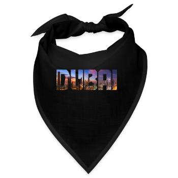 Dubai Skyline UAE Souvenir - Bandana - Schwarz - Vorne