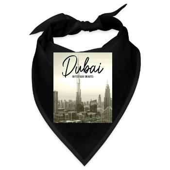 Dubai Skyline UAE Souvenir - Bandana - Schwarz - Vorne