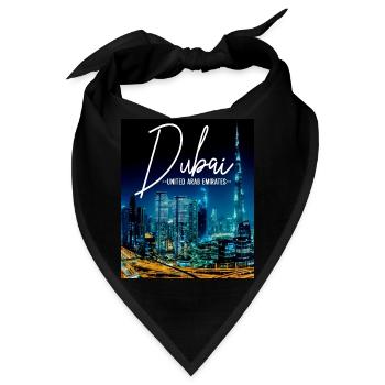 Dubai Skyline UAE Souvenir - Bandana - Schwarz - Vorne