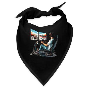 „zeit Für Sim Racing“ Sim Racer - Bandana - Schwarz - Vorne