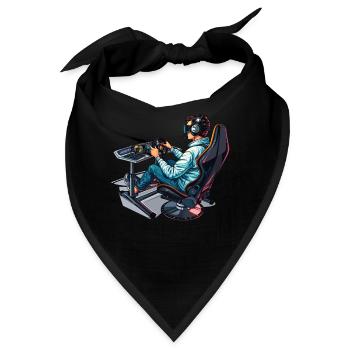 „zeit Für Sim Racing“ Sim Racer - Bandana - Schwarz - Vorne