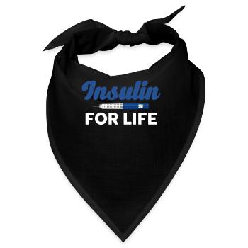 Insulin Für Das Leben Diabetes Mellitus - Bandana - Schwarz - Vorne