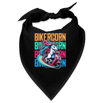 Motorroller Einhorn Scootercorn - Bandana - Schwarz - Vorne