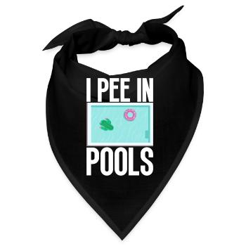 Ich Pinkle In Pools Lustige Witze Sarkastische - Bandana - Schwarz - Vorne