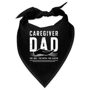 Caregiver Dad The Idol The Myth Family Caretaker - Bandana - Schwarz - Vorne