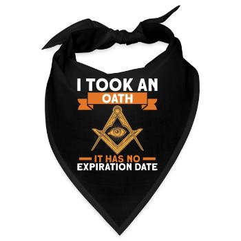 Freimaurer Winkel & Zirkel FREEMASON Prince Hall - Bandana - Schwarz - Vorne