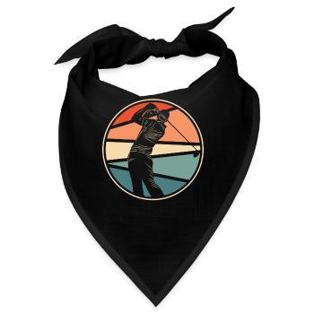 Golf Golfer Golfen - Bandana - Schwarz - Vorne