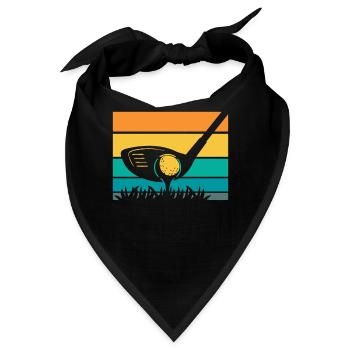 Golf Golfer Golfen - Bandana - Schwarz - Vorne