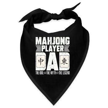 Mahjong Player Dad The Idol The Mahjong Lover - Bandana - Schwarz - Vorne