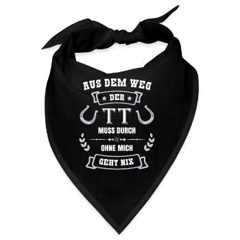 Aus dem Weg Turnier Trottel Pferde Reiter Sport - Bandana - Schwarz - Vorne