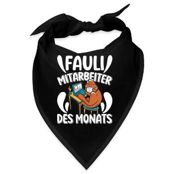 Mitarbeiter Fauli Mitarbeiter des Monats Faule - Bandana - Schwarz - Vorne