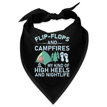 Camping Flip Flops Camper Natur Outdoor - Bandana - Schwarz - Vorne