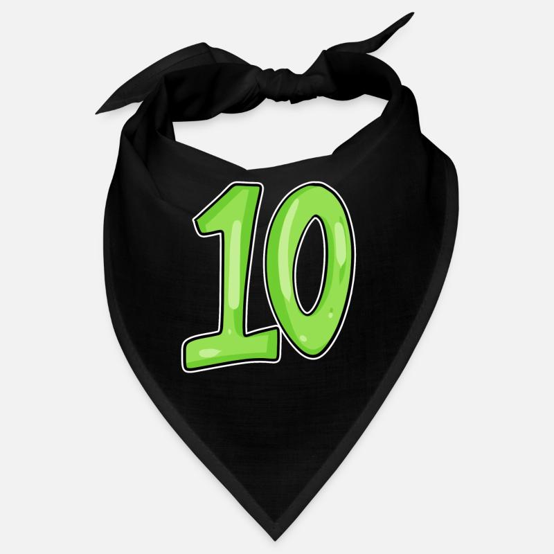 Ten 10 Number Number Bandana