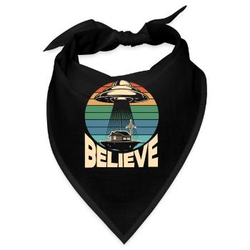 Retro Fliegende Untertasse Geschenk - Bandana - Schwarz - Vorne