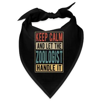 Zoologe Retro Geschenk - Bandana - Schwarz - Vorne
