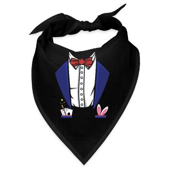 Zauberer Kostüm Magie Zaubertricks Geschenk Magier - Bandana - Schwarz - Vorne
