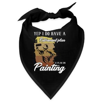 Retirementplan Painting künstlerisch Dekorieren - Bandana - Schwarz - Vorne