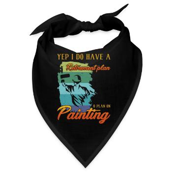 Retirementplan Painting künstlerisch Dekorieren - Bandana - Schwarz - Vorne