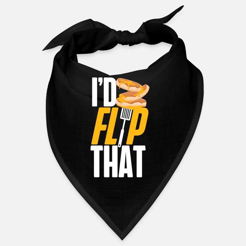 Pancake Lover Kids Pun I'd Flip Bandana